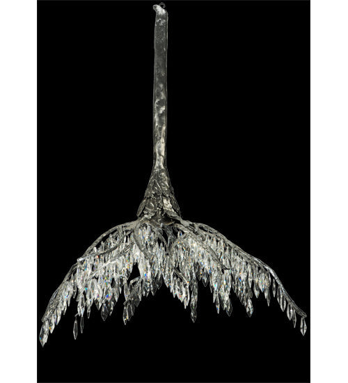 Meyda Lighting Winter at Stillwater 38" 2-Light LED Lightning Vein Chandelier With Crystal Shade