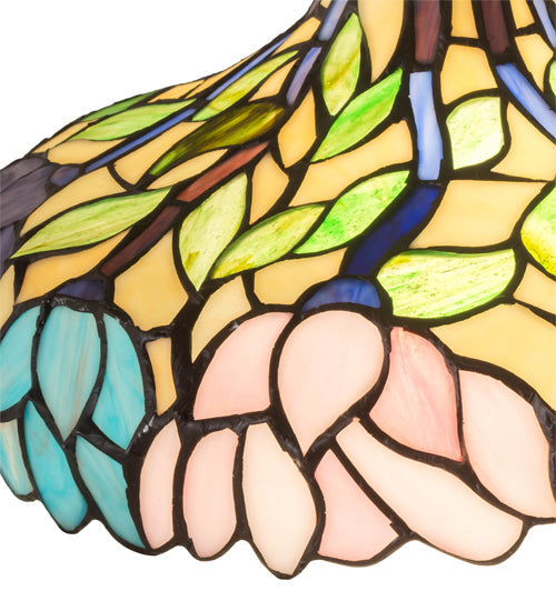 Meyda Lighting Wisteria 12" Multi-Colored Stained Shade Glass