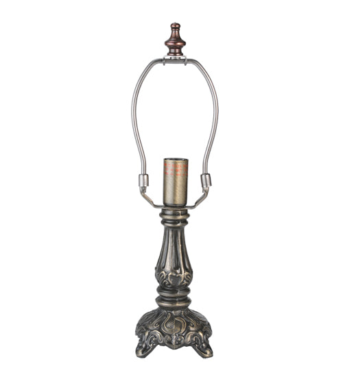 Meyda Lighting Wisteria 13" Mahogany Bronze Mini Table Lamp With Multi-Colored Shade Glass