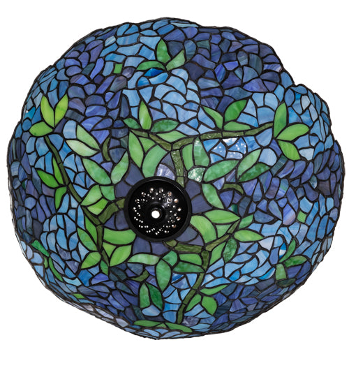 Meyda Lighting Wisteria 16" Green and Blue Shade Glass
