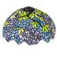 Meyda Lighting Wisteria 16" Green and Blue Shade Glass