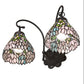 Meyda Lighting Wisteria 17" 2-Light Mahogany Bronze Wall Sconce With Multi-Colored Shade Glass
