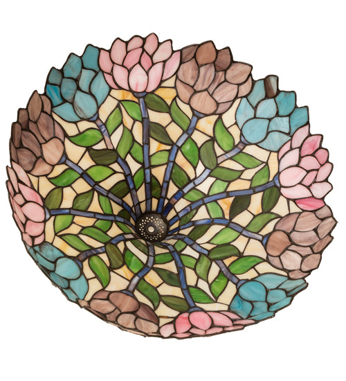 Meyda Lighting Wisteria 20" Multi-Colored Shade Glass