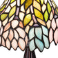 Meyda Lighting Wisteria 27294 13" Mahogany Bronze Mini Table Lamp With Multi-Colored Shade Glass