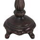 Meyda Lighting Wisteria 27294 13" Mahogany Bronze Mini Table Lamp With Multi-Colored Shade Glass