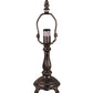 Meyda Lighting Wisteria 27294 13" Mahogany Bronze Mini Table Lamp With Multi-Colored Shade Glass