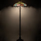 Meyda Lighting Wisteria 60" 3-Light Mahogany Bronze Floor Lamp With Multi-Colored Shade Glass