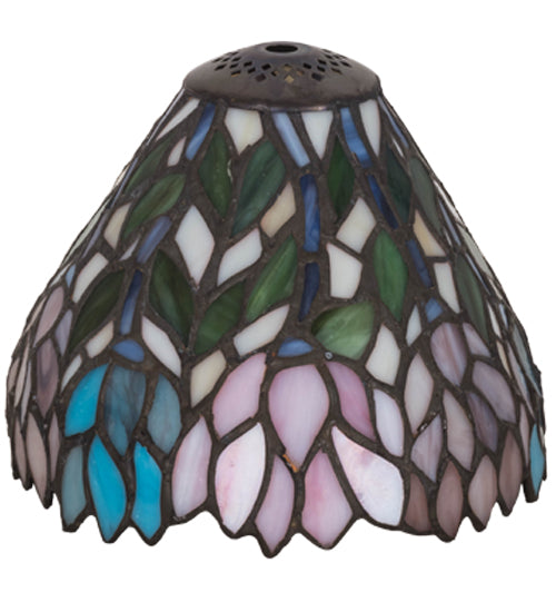 Meyda Lighting Wisteria 7 Multi-Colored Shade Glass