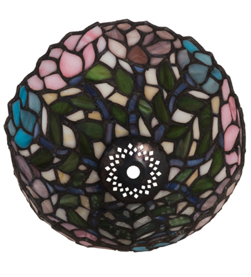 Meyda Lighting Wisteria 7 Multi-Colored Shade Glass