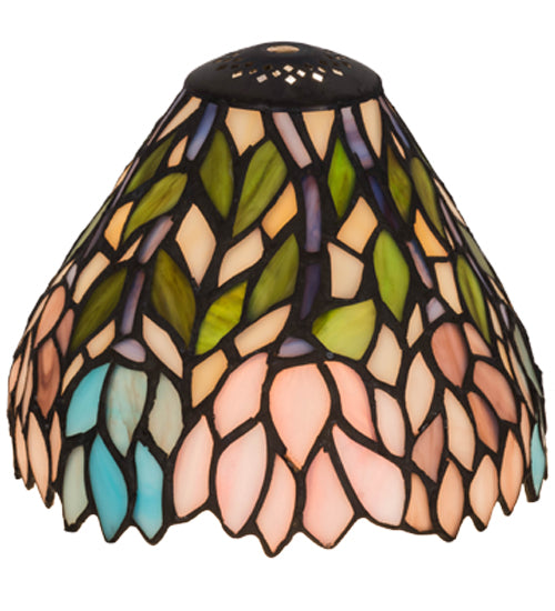 Meyda Lighting Wisteria 7 Multi-Colored Shade Glass