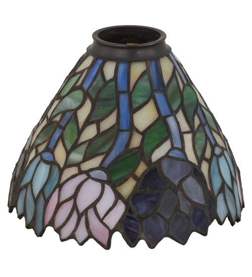 Meyda Lighting Wisteria 7" Multi-Colored Stained Shade Glass