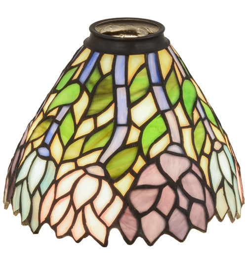 Meyda Lighting Wisteria 7" Multi-Colored Stained Shade Glass