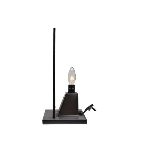 Meyda Lighting Witch on Broom 11" Mahogany Bronze Etched Lighted Table Lamp
