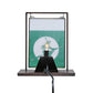 Meyda Lighting Witch on Broom 11" Mahogany Bronze Etched Lighted Table Lamp