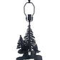 Meyda Lighting Wolf at Dawn 14" 2-Light Black Satin Wrought Iron Double Lit Table Lamp Base