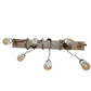 Meyda Lighting Wood Beam 44" 6-Light Textured Black & Old Distressed Wood Pendant Light