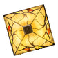 Meyda Lighting Woodland Berries 22" 3-Light Mahogany Bronze Inverted Pendant Light With Multi-Colored Shade Glass