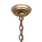 Meyda Lighting Woodland Pine 29" 6-Light Dark Burnished Antique Copper Chandelier With Ivory Faux Candlelight