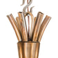 Meyda Lighting Woodland Pine 29" 6-Light Dark Burnished Antique Copper Chandelier With Ivory Faux Candlelight