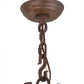 Meyda Lighting Woodland Pine 36" 6-Light Wrought Iron & Mahogany Bronze Chandelier With Ivory Faux Candlelight