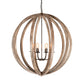 Meyda Lighting Woodward 46" 8-Light Bronze & Oak Barrel Stave Pendant Light