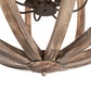Meyda Lighting Woodward 46" 8-Light Bronze & Oak Barrel Stave Pendant Light