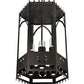 Meyda Lighting Woolf 24" 6-Light Mahogany Bronze Pendant Light With Clear Shade Glass and Down Light