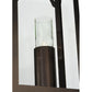 Meyda Lighting Woolf 24" 6-Light Mahogany Bronze Pendant Light With Clear Shade Glass and Down Light