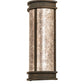 Meyda Lighting Wyant 10" 2-Light Classic Rust Lantern Wall Sconce With Silver Mica Shade Glass