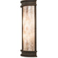 Meyda Lighting Wyant 10" 2-Light Classic Rust Lantern Wall Sconce With Silver Mica Shade Glass