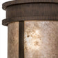Meyda Lighting Wyant 10" 2-Light Classic Rust Pocket Lantern Wall Sconce With Silver Mica Shade Glass