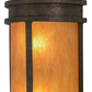 Meyda Lighting Wyant 10" 2-Light Gilded Tobacco Pocket Lantern Wall Sconce With Ambra Siena Idalight Shade Glass