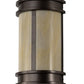 Meyda Lighting Wyant 10" 2-Light Oil Rubbed Bronze Pocket Lantern Wall Sconce With Creme Carrara Idalight Shade