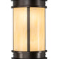 Meyda Lighting Wyant 10" 2-Light Oil Rubbed Bronze Pocket Lantern Wall Sconce With Creme Carrara Idalight Shade