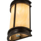 Meyda Lighting Wyant 10" 2-Light Oil Rubbed Bronze Pocket Lantern Wall Sconce With Creme Carrara Idalight Shade