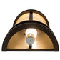 Meyda Lighting Wyant 10" 2-Light Oil Rubbed Bronze Pocket Lantern Wall Sconce With Creme Carrara Idalight Shade