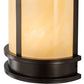 Meyda Lighting Wyant 10" 2-Light Oil Rubbed Bronze Pocket Lantern Wall Sconce With Creme Carrara Idalight Shade