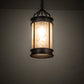 Meyda Lighting Wyant 10" Cafe Noir Pendant Light With Silver Mica Shade Glass