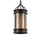 Meyda Lighting Wyant 10" Cafe Noir Pendant Light With Silver Mica Shade Glass