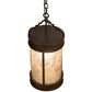 Meyda Lighting Wyant 10" Cafe Noir Pendant Light With Silver Mica Shade Glass