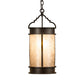 Meyda Lighting Wyant 10" Cafe Noir Pendant Light With Silver Mica Shade Glass
