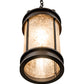 Meyda Lighting Wyant 10" Cafe Noir Pendant Light With Silver Mica Shade Glass