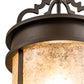 Meyda Lighting Wyant 10" Cafe Noir Pendant Light With Silver Mica Shade Glass