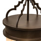 Meyda Lighting Wyant 10" Cafe Noir Pendant Light With Silver Mica Shade Glass