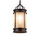 Meyda Lighting Wyant 10" Cafe Noir Pendant Light With Silver Mica Shade Glass