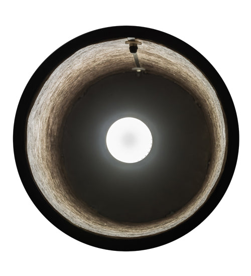 Meyda Lighting Wyant 10" Costello Black Pendant Light With Silver Mica Shade Glass
