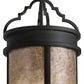 Meyda Lighting Wyant 10" Costello Black Pendant Light With Silver Mica Shade Glass
