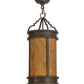Meyda Lighting Wyant 10" Gilded Tobacco Pendant Light With Ambra Siena Idalight Shade