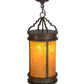 Meyda Lighting Wyant 10" Gilded Tobacco Pendant Light With Ambra Siena Idalight Shade