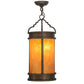 Meyda Lighting Wyant 10" Gilded Tobacco Pendant Light With Ambra Siena Idalight Shade